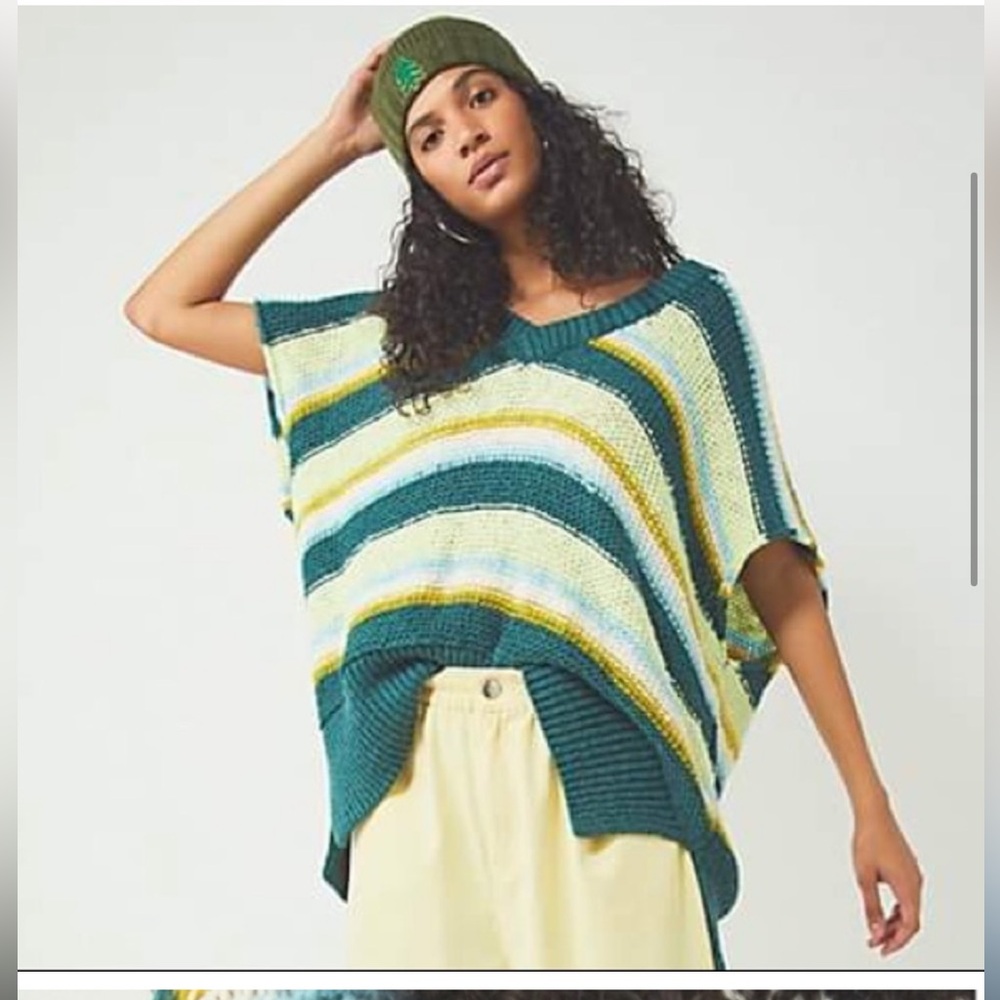 Free People Multicolor Striped Tunic Top